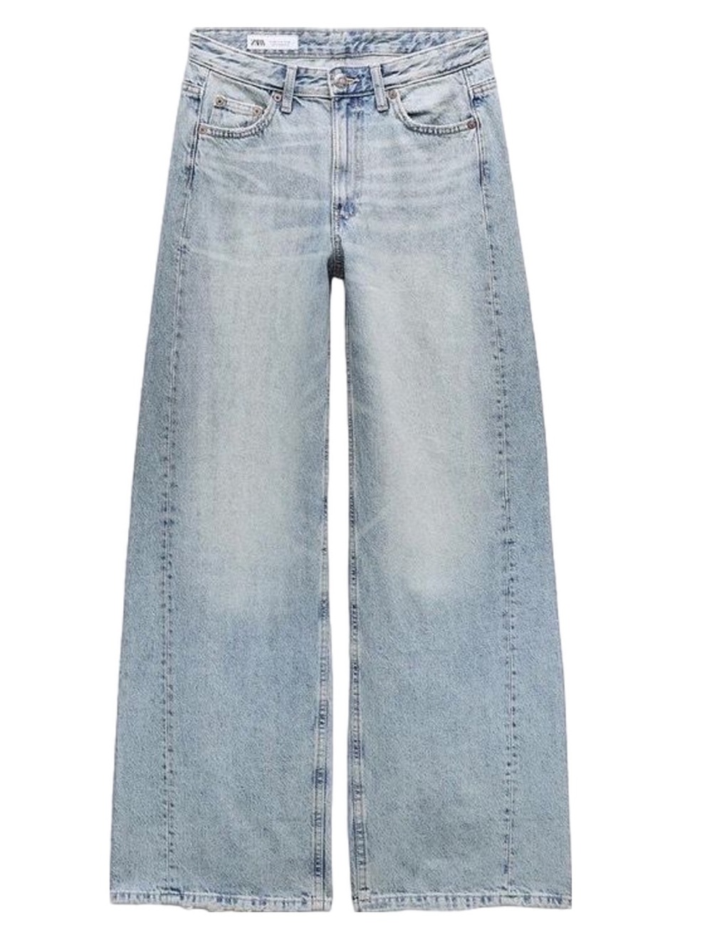 Zara Pale Blue Wide-Leg Jeans